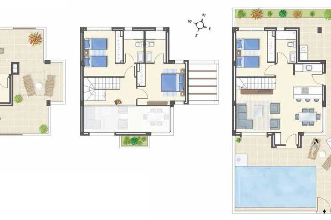 villa in Rojales for sale, built area 159 m², condition first owner, plot area 173 m², 3 bedroom, 3 bathroom, swimming-pool, ref.: HA-RON-360-E03-2