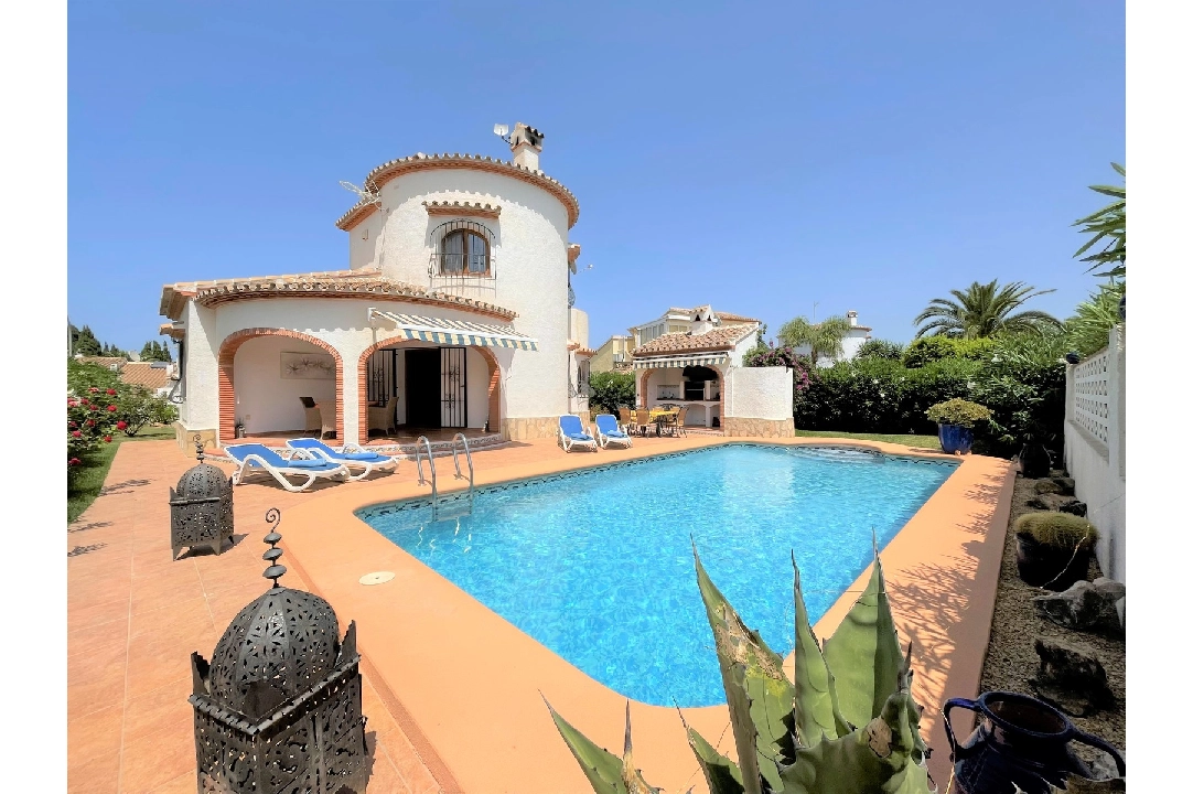 villa in Els Poblets(Barranquets) for holiday rental, built area 130 m², year built 2000, condition modernized, + central heating, air-condition, plot area 580 m², 3 bedroom, 2 bathroom, swimming-pool, ref.: T-0819-1