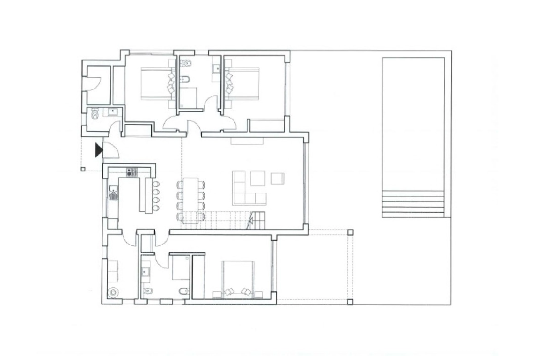 villa in Javea(Puerta Fenicia) for sale, built area 200 m², air-condition, plot area 1000 m², 4 bedroom, 3 bathroom, ref.: BP-2059JAV-8