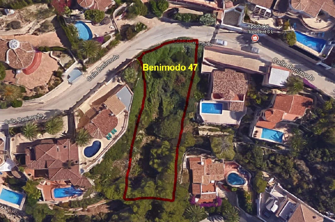 residential ground in Moraira(Benimeit) for sale, plot area 800 m², ref.: BP-3101MOR-2