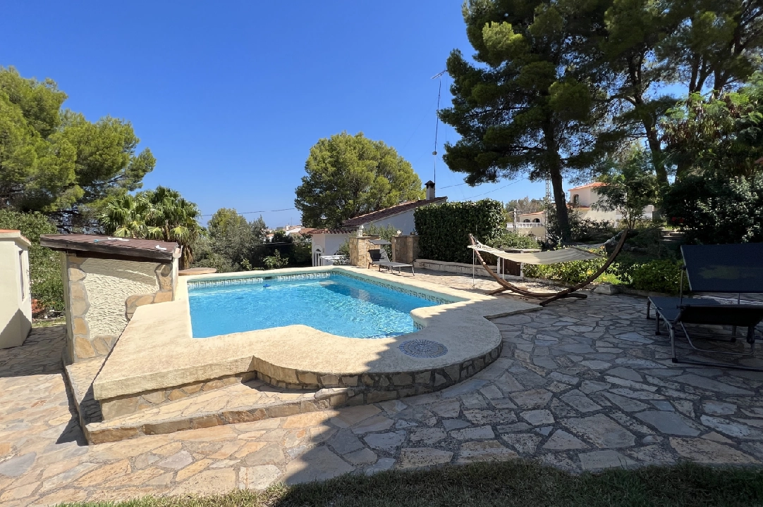 villa in Denia for holiday rental, built area 140 m², year built 1990, condition neat, + KLIMA, air-condition, plot area 800 m², 3 bedroom, 3 bathroom, swimming-pool, ref.: T-0423-17