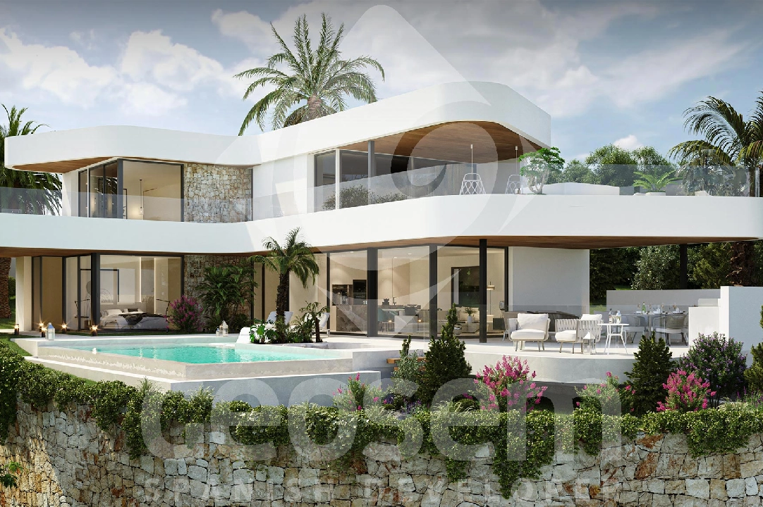 villa in Benitachell(Cumbre del Sol) for sale, built area 387 m², air-condition, plot area 877 m², 4 bedroom, 4 bathroom, swimming-pool, ref.: BP-4043BELL-1