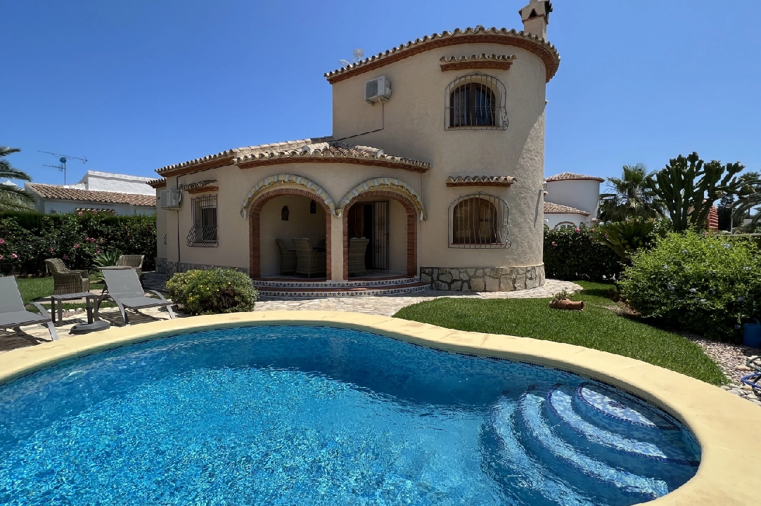 villa in Els Poblets for holiday rental, built area 107 m², year built 1998, condition neat, + KLIMA, air-condition, plot area 400 m², 3 bedroom, 2 bathroom, swimming-pool, ref.: T-0223-1