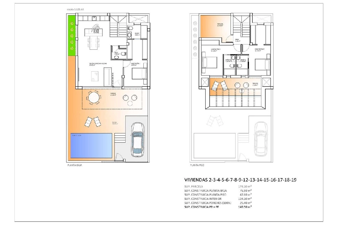 terraced house cornerside in Dolores for sale, built area 149 m², condition first owner, plot area 174 m², 3 bedroom, 3 bathroom, swimming-pool, ref.: HA-DON-114-Q01-5