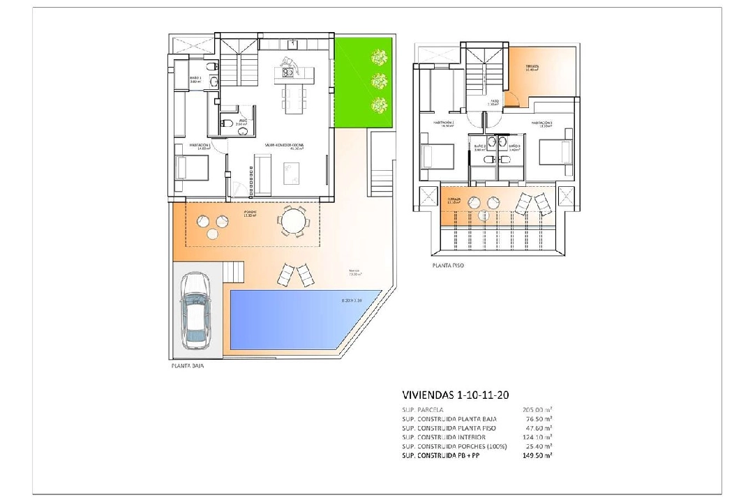 terraced house cornerside in Dolores for sale, built area 149 m², condition first owner, plot area 174 m², 3 bedroom, 3 bathroom, swimming-pool, ref.: HA-DON-114-Q01-6