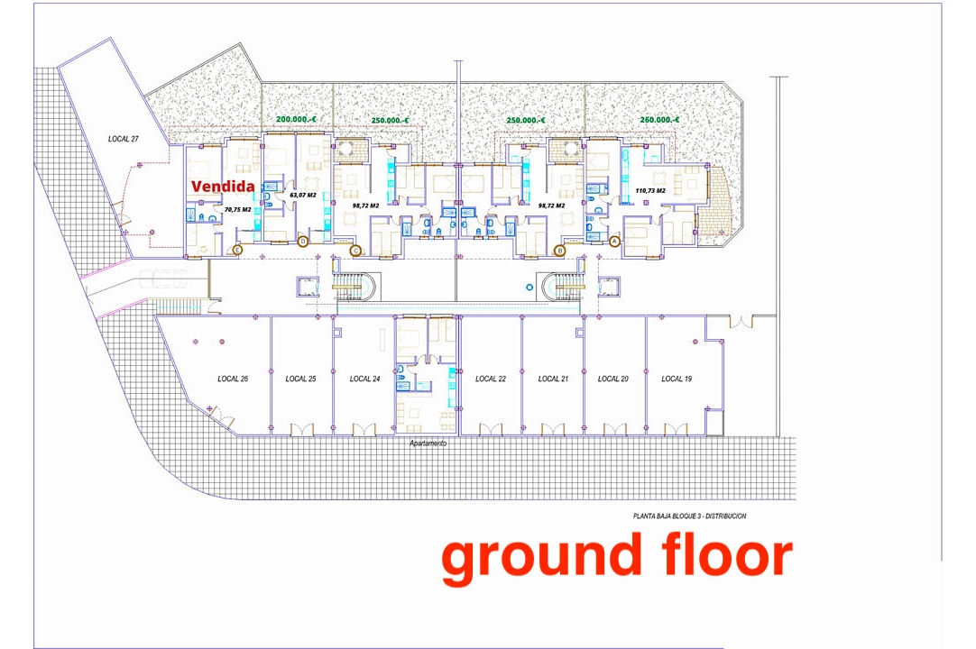 apartment in Vilajoyosa(Urb. Paraiso) for sale, built area 63 m², air-condition, plot area 63 m², 2 bedroom, 1 bathroom, ref.: BP-7019VIL-16