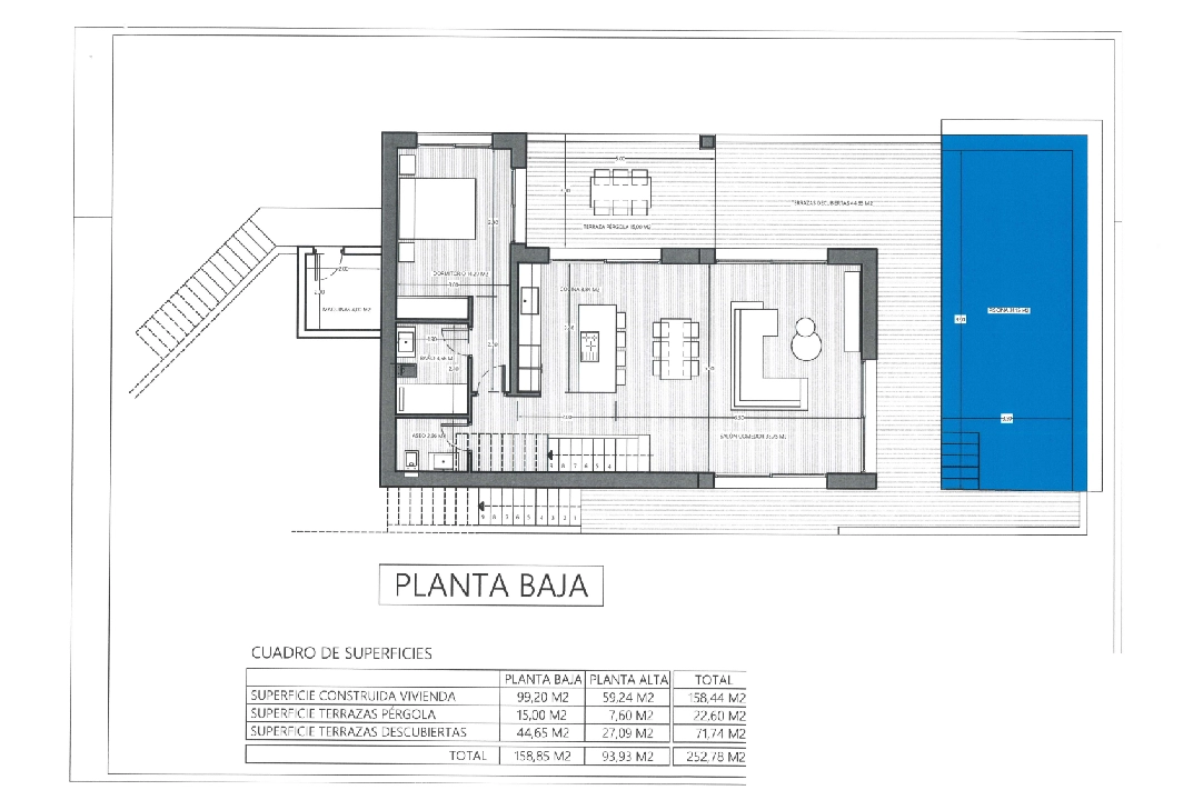 villa in Pedreguer(Monte Solana I) for sale, built area 252 m², year built 2025, air-condition, plot area 608 m², 3 bedroom, 2 bathroom, swimming-pool, ref.: UM-UV-SERPIS-15