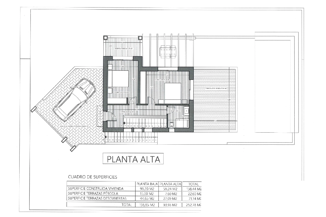 villa in Pedreguer(Monte Solana I) for sale, built area 252 m², year built 2025, air-condition, plot area 608 m², 3 bedroom, 2 bathroom, swimming-pool, ref.: UM-UV-SERPIS-16