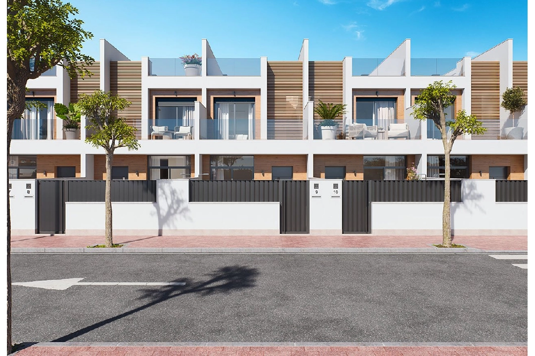 terraced house in San Pedro del Pinatar for sale, built area 157 m², condition first owner, plot area 92 m², 3 bedroom, 2 bathroom, swimming-pool, ref.: HA-SAN-115-R01-3