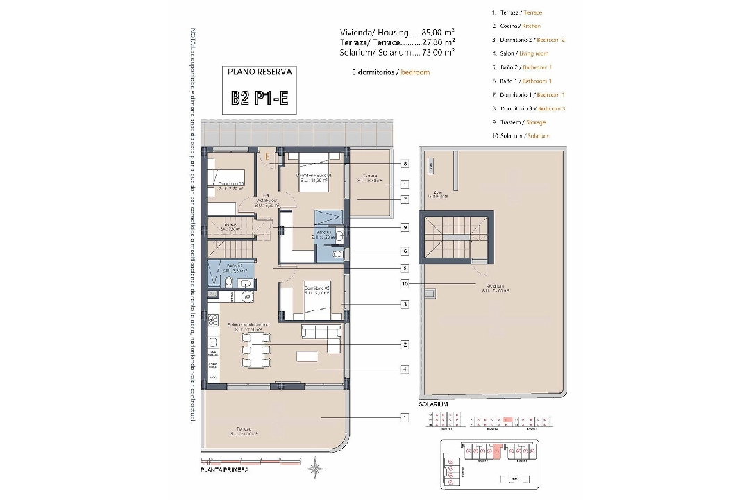 penthouse apartment in Los Alcazares for sale, built area 175 m², condition first owner, 3 bedroom, 2 bathroom, swimming-pool, ref.: HA-LAN-432-A04-16