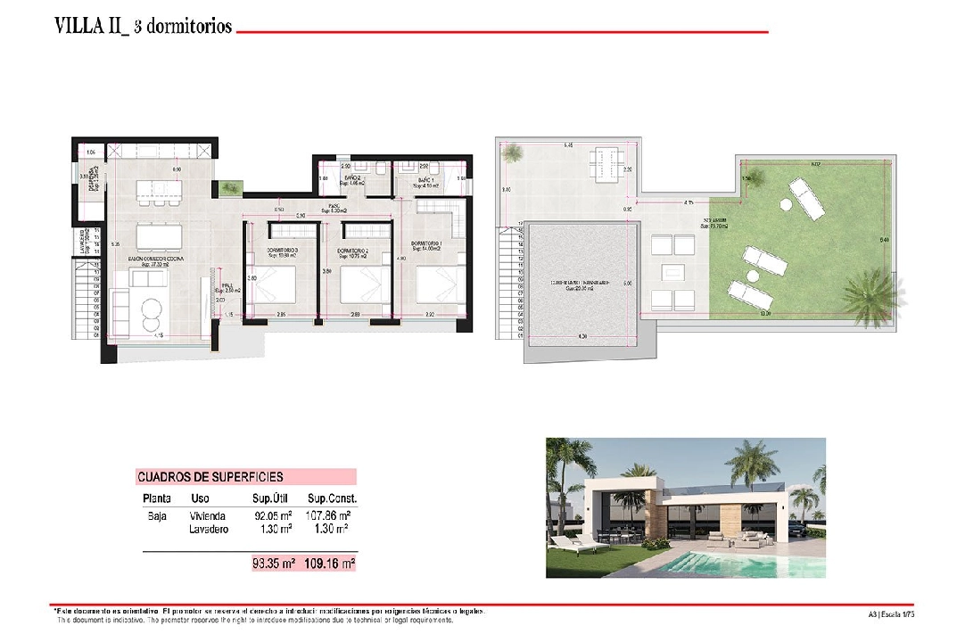 villa in Alhama de Murcia for sale, built area 166 m², condition first owner, plot area 306 m², 3 bedroom, 2 bathroom, ref.: HA-AHN-120-E02-6