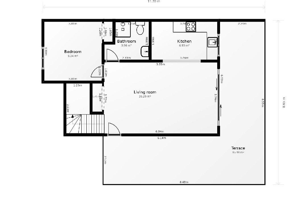 terraced house in Calpe(Calpe) for sale, built area 80 m², air-condition, 3 bedroom, 2 bathroom, swimming-pool, ref.: COB-3452-10535-22