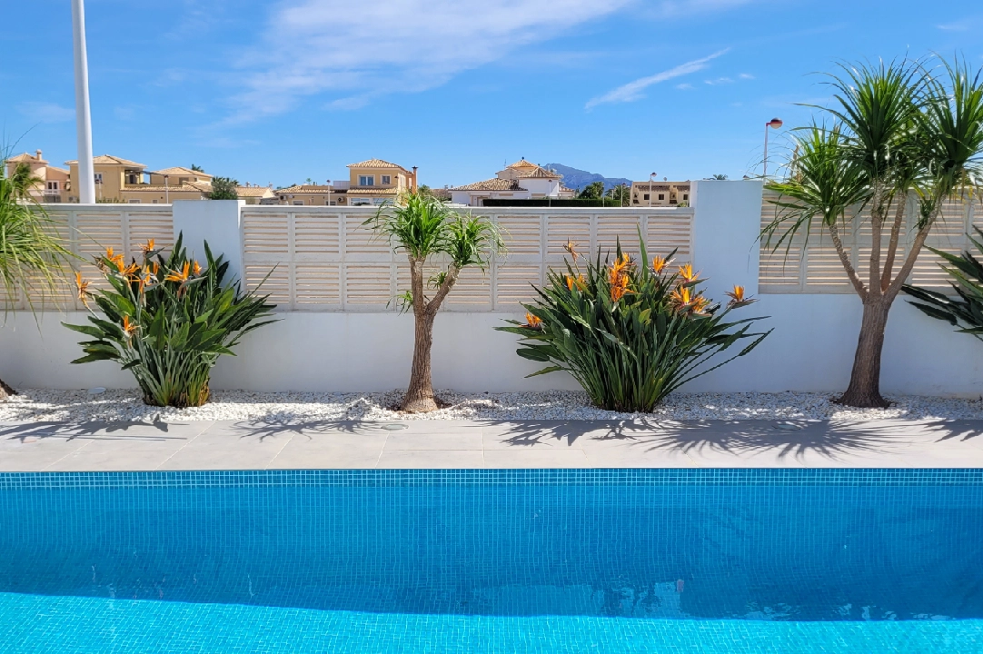 villa in Els Poblets for sale, built area 158 m², year built 2018, condition mint, + KLIMA, air-condition, plot area 500 m², 3 bedroom, 2 bathroom, swimming-pool, ref.: MG-0824-21