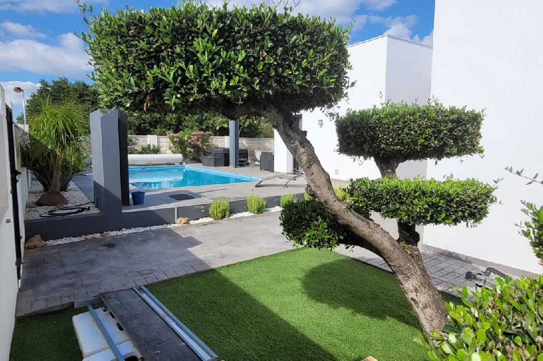 villa in Els Poblets for sale, built area 158 m², year built 2018, condition mint, + KLIMA, air-condition, plot area 500 m², 3 bedroom, 2 bathroom, swimming-pool, ref.: MG-0824-22