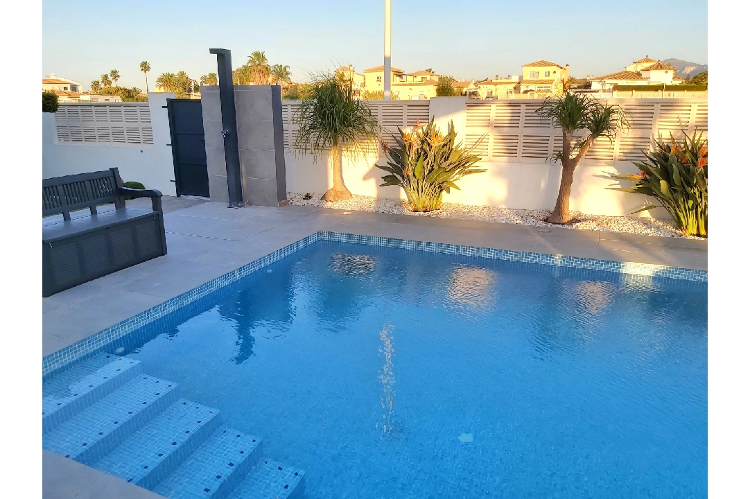 villa in Els Poblets for sale, built area 158 m², year built 2018, condition mint, + KLIMA, air-condition, plot area 500 m², 3 bedroom, 2 bathroom, swimming-pool, ref.: MG-0824-3