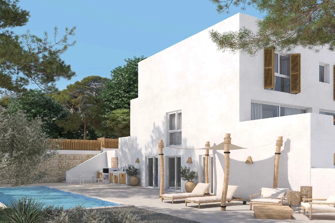 terraced house in Rafol d-Almunia for sale, built area 117 m², air-condition, plot area 82 m², 2 bedroom, 3 bathroom, swimming-pool, ref.: AHR-2B-6