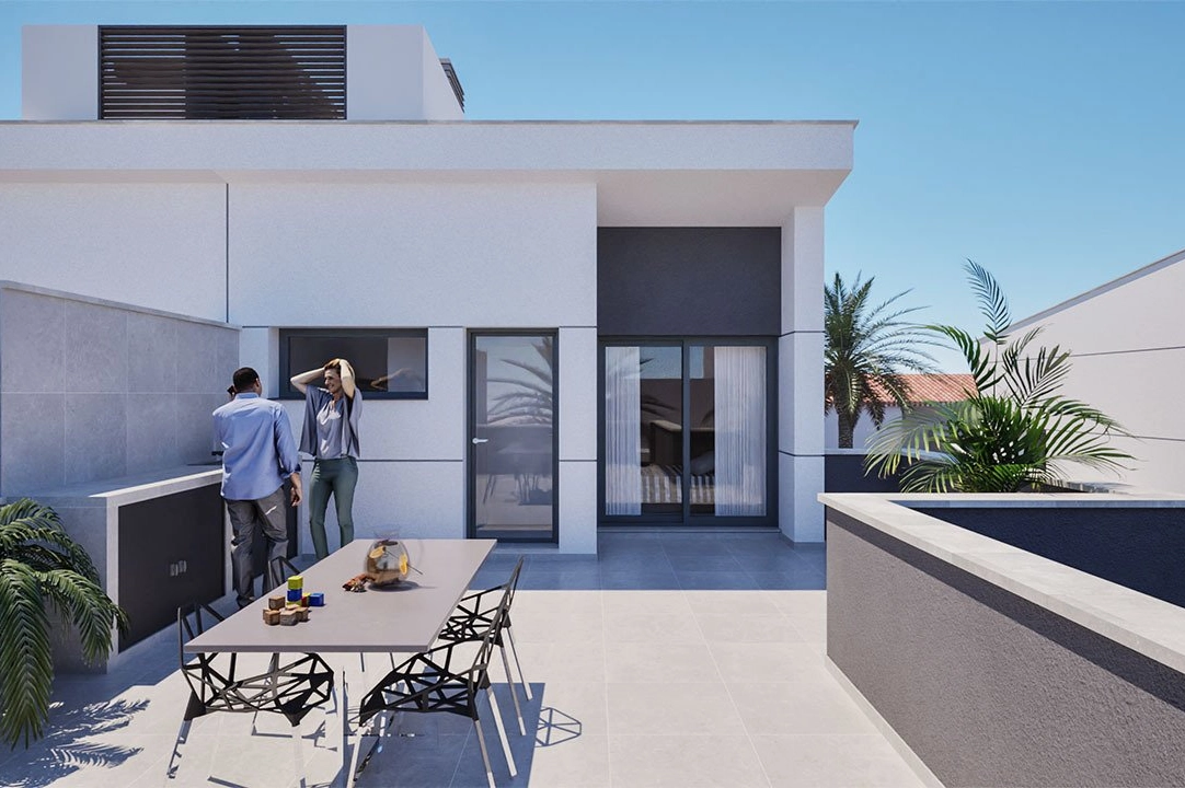 duplex house in Los Nietos for sale, built area 166 m², condition first owner, plot area 228 m², 3 bedroom, 3 bathroom, swimming-pool, ref.: HA-NIN-100-D01-16