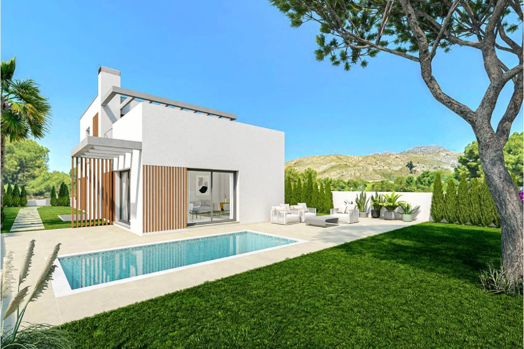 villa in Finestrat for sale, built area 150 m², year built 2024, + KLIMA, air-condition, plot area 409 m², 3 bedroom, 3 bathroom, swimming-pool, ref.: BP-8231FIN-6