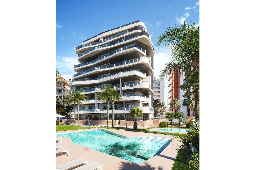 apartment on higher floor in Guardamar del Segura for sale, built area 102 m², condition first owner, 2 bedroom, 2 bathroom, swimming-pool, ref.: HA-GUN-411-A01-10