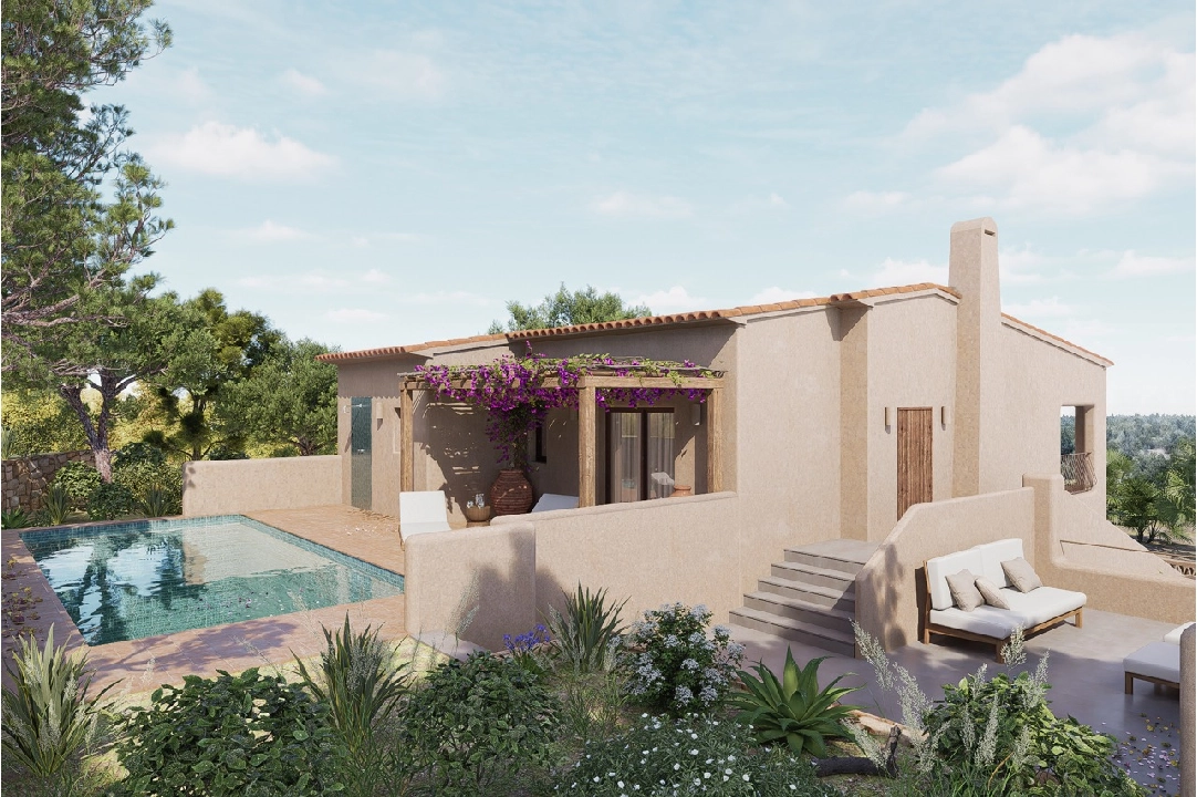 villa in Benissa(Baladrar) for sale, built area 183 m², air-condition, plot area 1136 m², 3 bedroom, 2 bathroom, swimming-pool, ref.: CA-H-1862-AMB-1